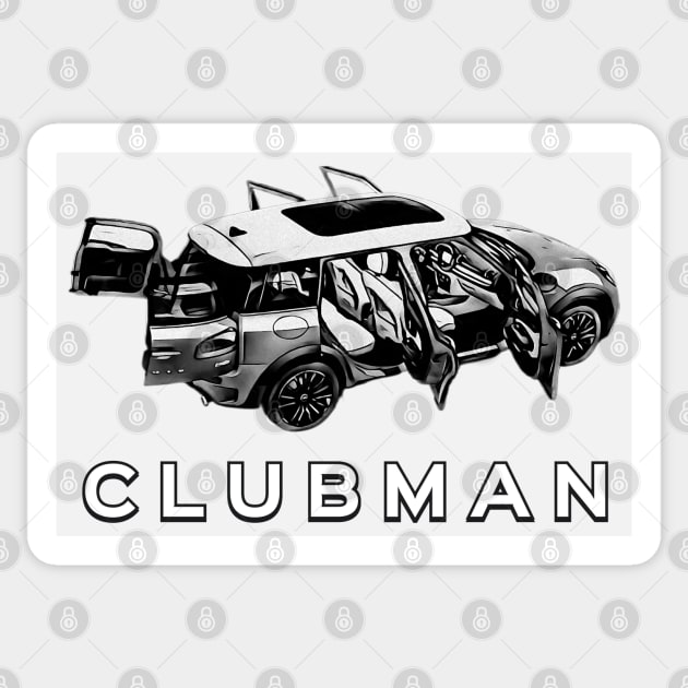 MINI Cooper Clubman Version 1 Sticker by CarTeeExclusives